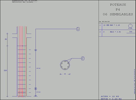 logiciel calculs béton armé poteaux